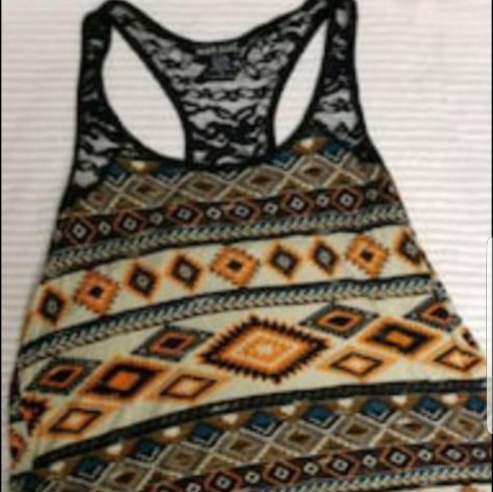 Brand New Small Wet Seal Laced Razorback Tank Top